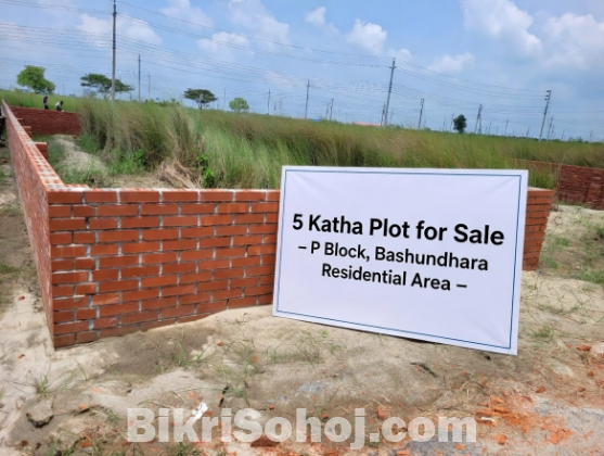 5 Katha Plot for Sale – P Block, Bashundhara Residential